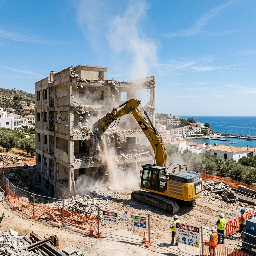 Demolición de edificio Costa del Sol