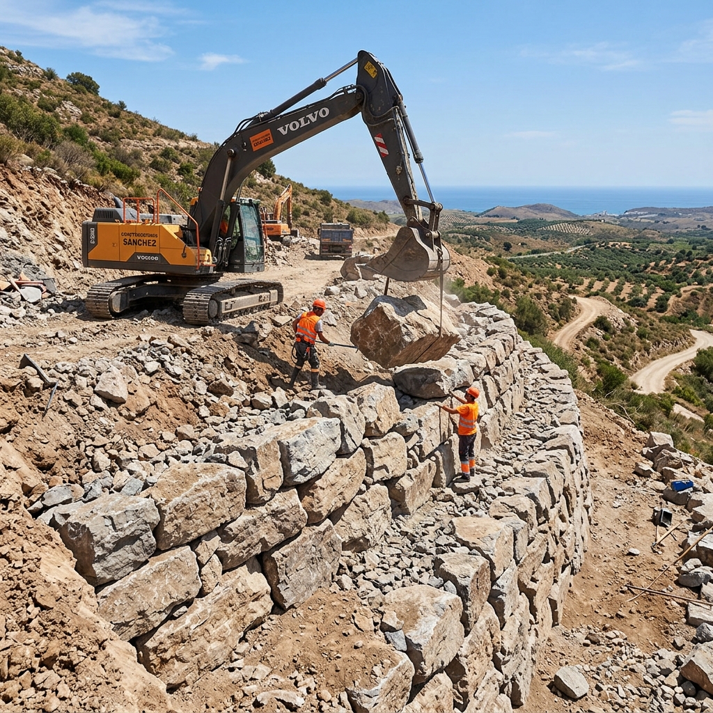 Muro escollera obra civil